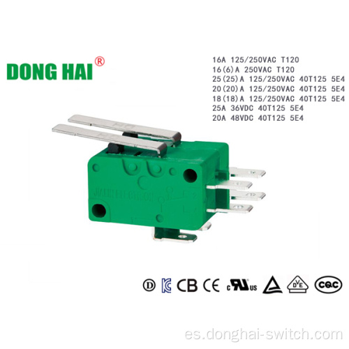 Microinterruptor verde multifuncional para herramientas eléctricas